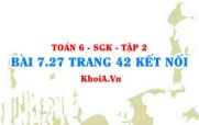 Bài 7.27 trang 42 Toán 6 Tập 2 Kết nối tri thức